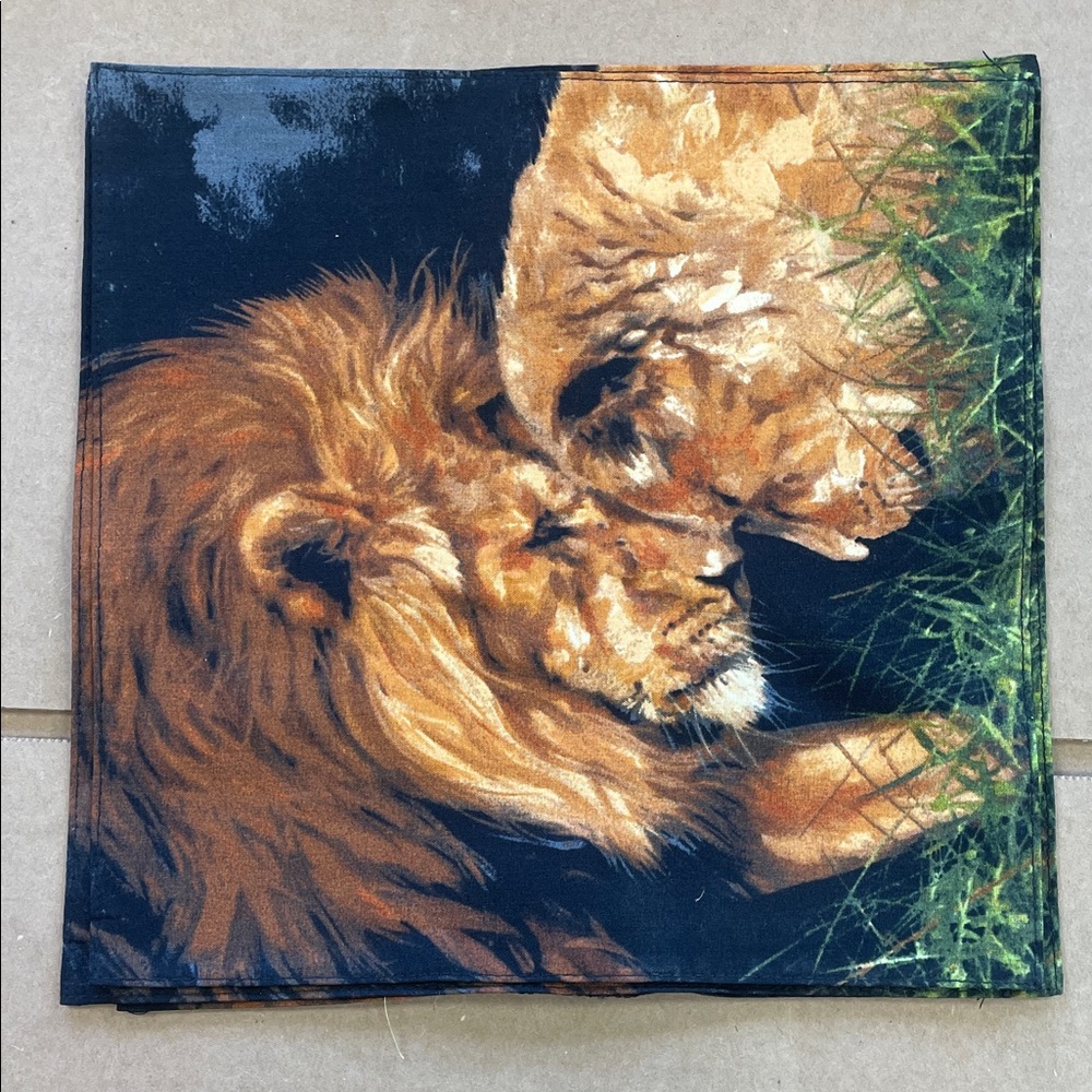 Lion Print Pocket Square